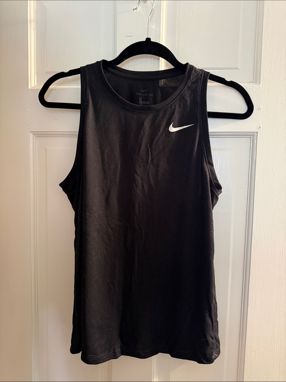 Nike Black Performance Sleeveless Tank with White Swoosh